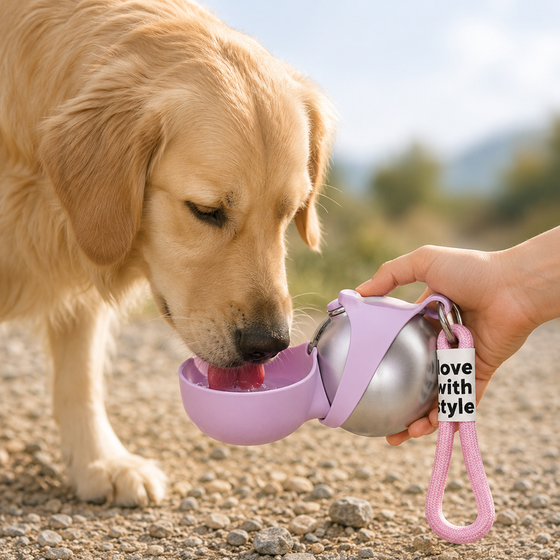 Gourde Portable 2-en-1 pour Animaux
